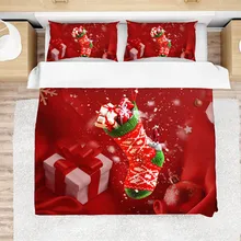 Fanaijia Duvet Cover set with pillowcase luxury Christmas red bedding Set twin size Bedspread Children new Year gifts