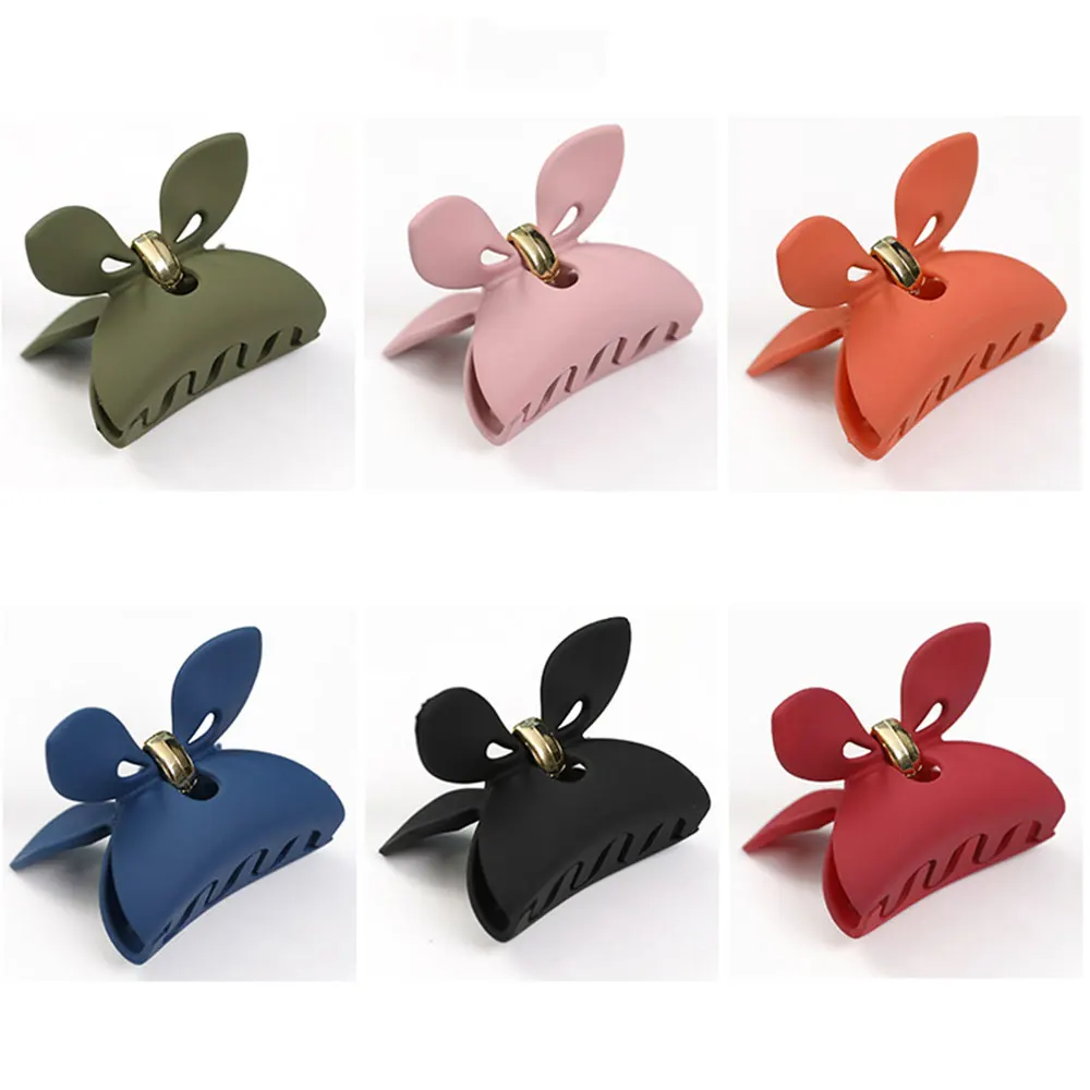

Cute Rabbit Ear Hair Clip Acrylic Hair Claw For Women Candy Color Hair Clamp Grips Hair Accessories Barrette Crab Headwear NEW