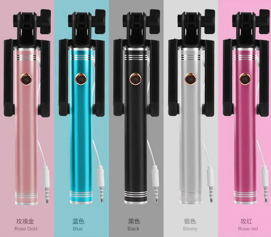 

Universal Aluminum Selfie Stick Monopod for Iphone samsung Android IOS Wired Palo Selfie Camera Para