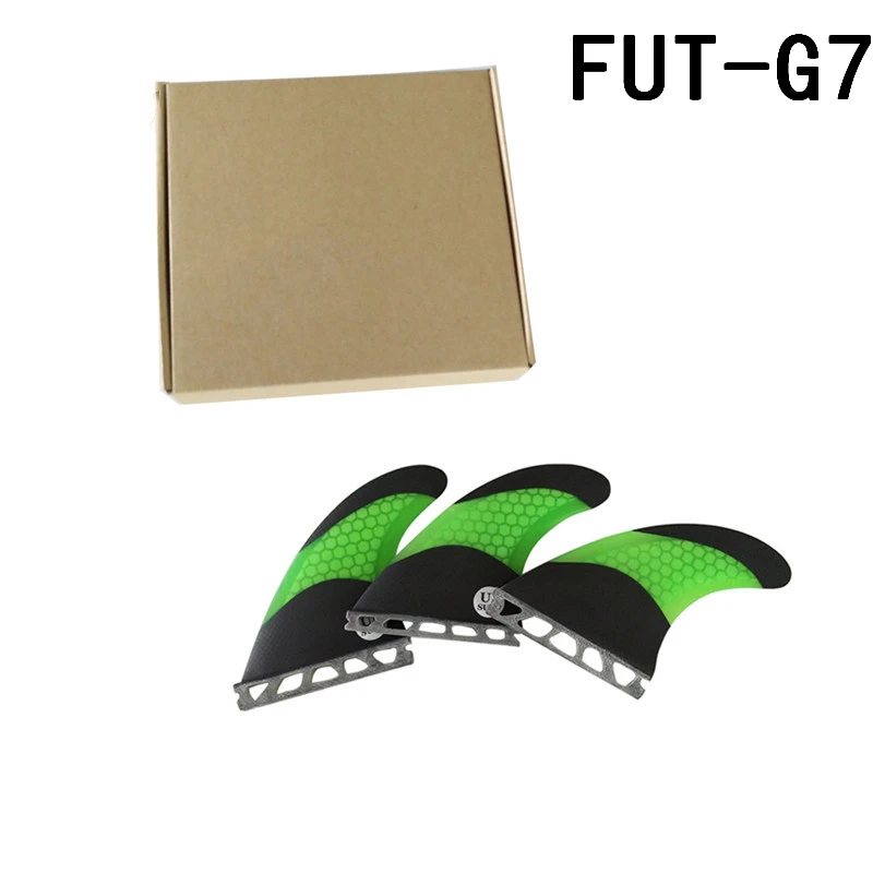 Стекловолокно доски для серфинга плавники Future G7 серфинга соты углеродного волокна плавники зеленый/оранжевый/белый