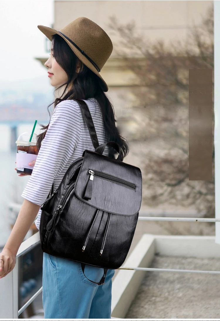 Petrichor корейский стиль кисточкой женский рюкзак женская сумка на плечо для девочек подростков рюкзак большой емкости Дорожные рюкзаки