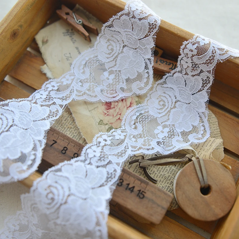 

hot sale Pure white polyester lace lace doll accessories Vintage dress lace f944