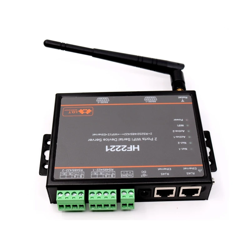 2 порта WIFI Серийный Сервер устройства RS232 RS485 RS422 перейти к TCP/IP Ethernet|server|server ip |