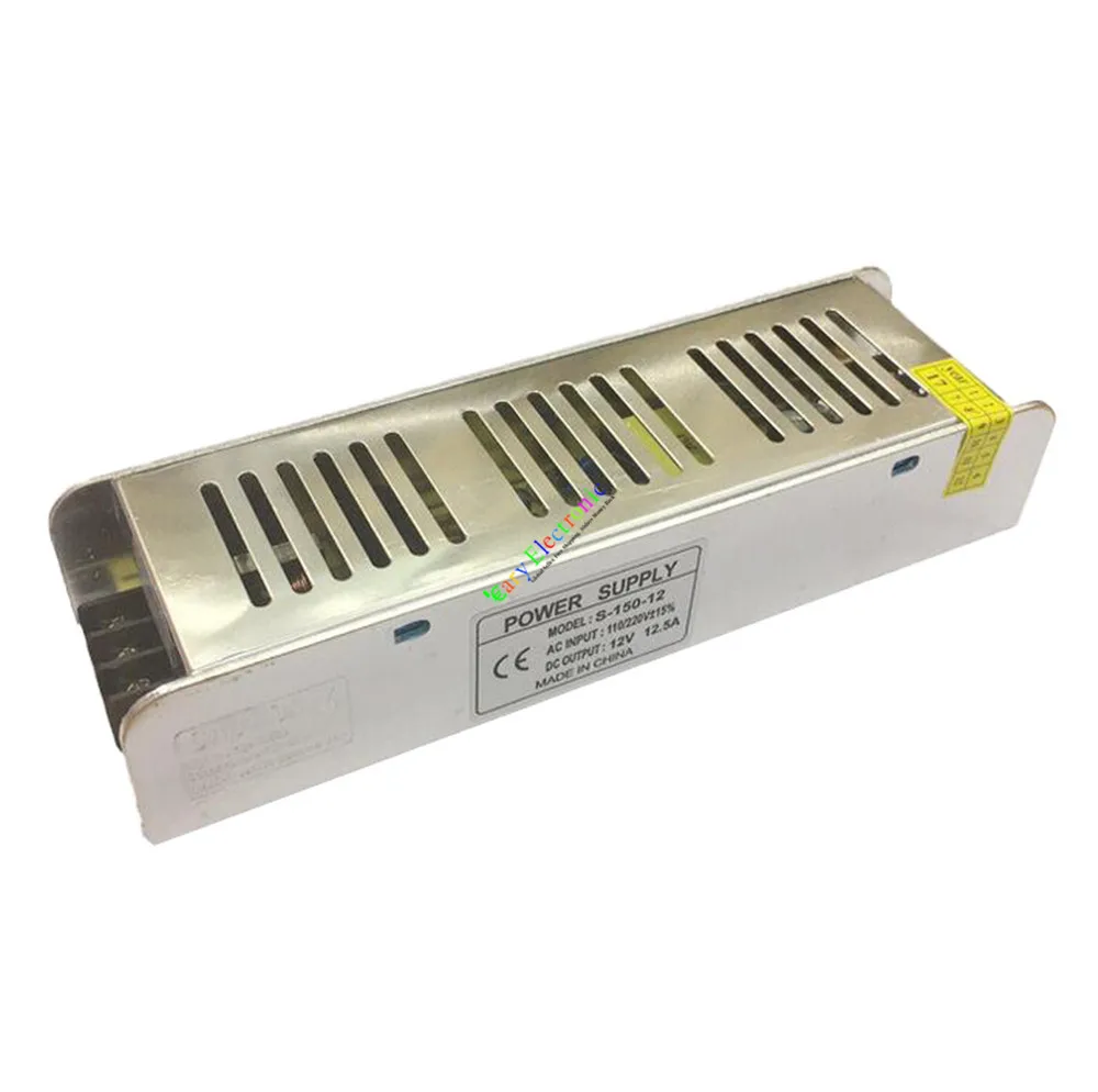 Дешево Оптом и в розницу 1 шт. 12 В 12.5a 150 Вт DC водителем переключатель адаптер питания Трансформатор светодиодные полосы Бесплатная доставка