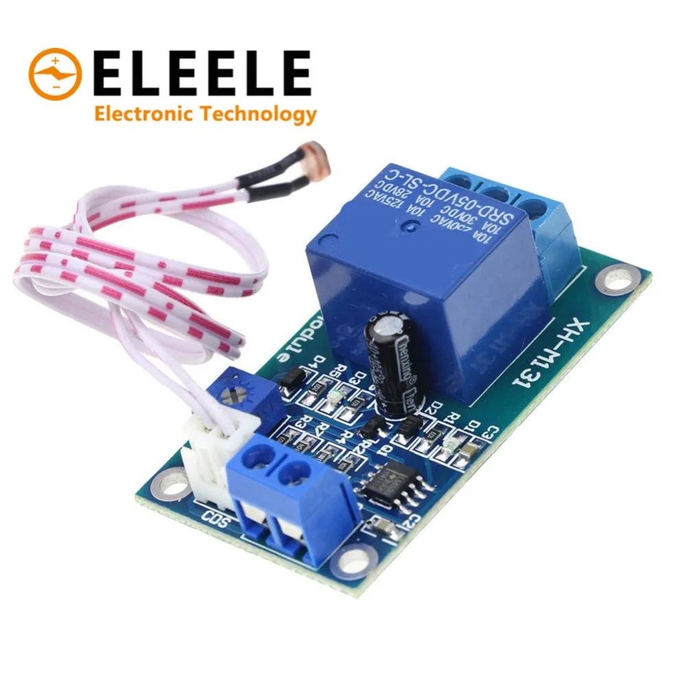 

XH-M131 DC 5V / 12V Light Control Switch Photoresistor Relay Module Detection Sensor 10A brightness Automatic Control Module 36