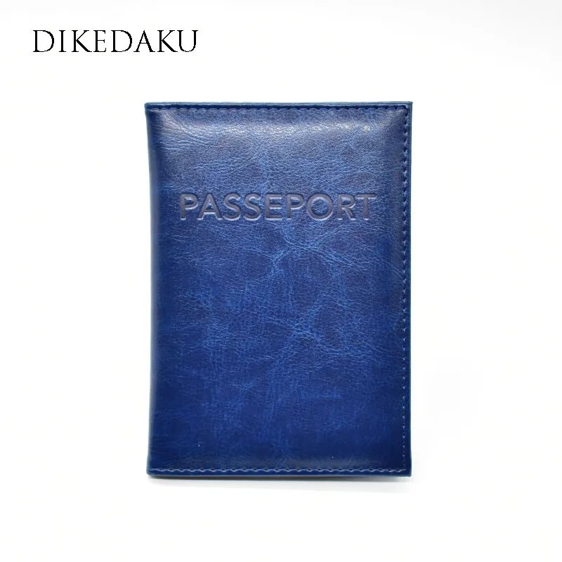 

DIKEDAKU New Solid General Women Passport Cover Pink Soft Pu Leather Personal Passport Holder Unisex Casual Travel Passport Case