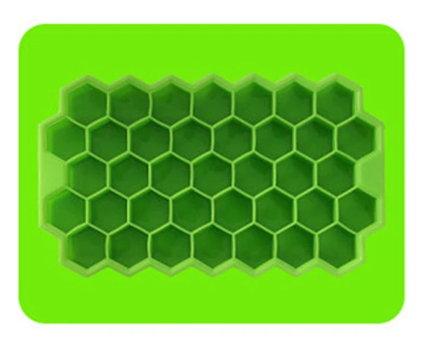 EPASUN, силиконовая форма для льда, 37, лоток для льда, кубик, производитель с крышкой, без бисфенола, большая форма, легко снимаемый кубик, контейнер - Цвет: Green