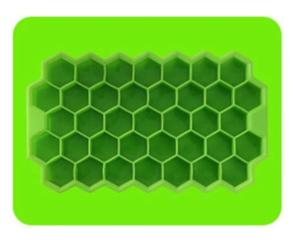 Green EPASUN, силиконовая форма для льда, 37, лоток для льда, кубик, производитель с крышкой, без бисфенола, большая форма, легко снимаемый кубик, контейнер - Цвет: Green