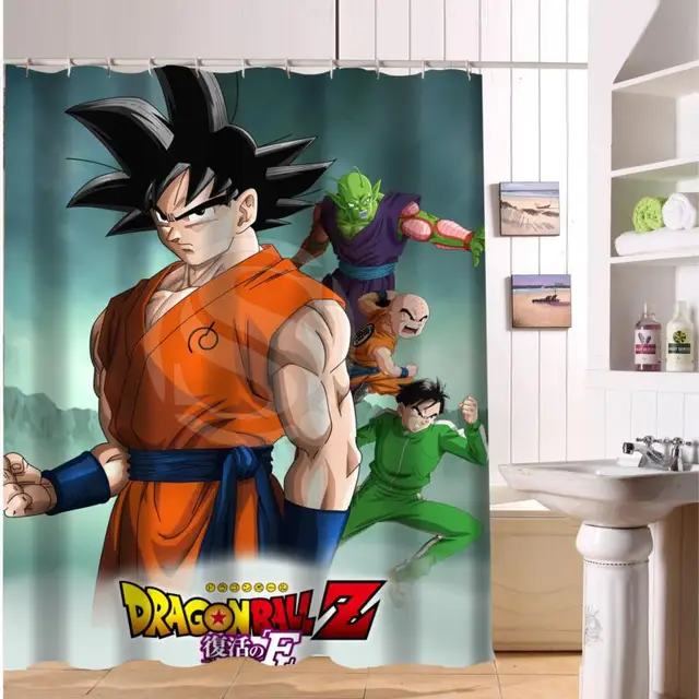F516XY2 Custom dragon ball Z Fabric Modern Shower Curtain bathroom