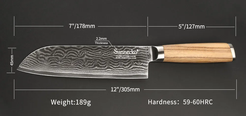 SUNNECKO 6 шт. набор кухонных ножей 73 слоя дамасской стали шеф-повара нож Santoku японский VG10 Core оригинальная деревянная ручка