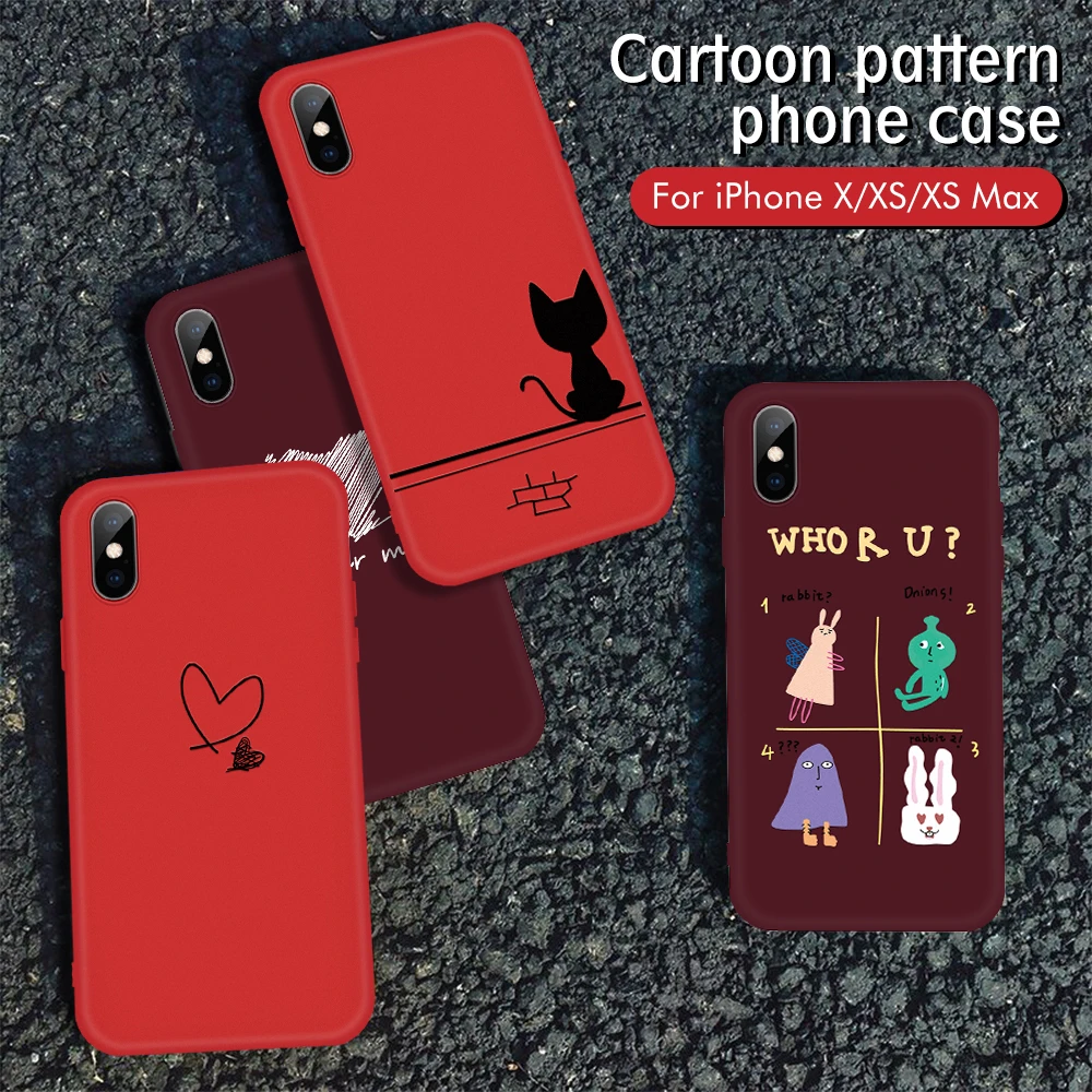 

Cartoon Pattern Soft Case For iPhone 8 7 Plus XS Max XR Silicone Back Cover Phone Case Capa For iPhone 5S SE 6S 6 7 Coque Fundas