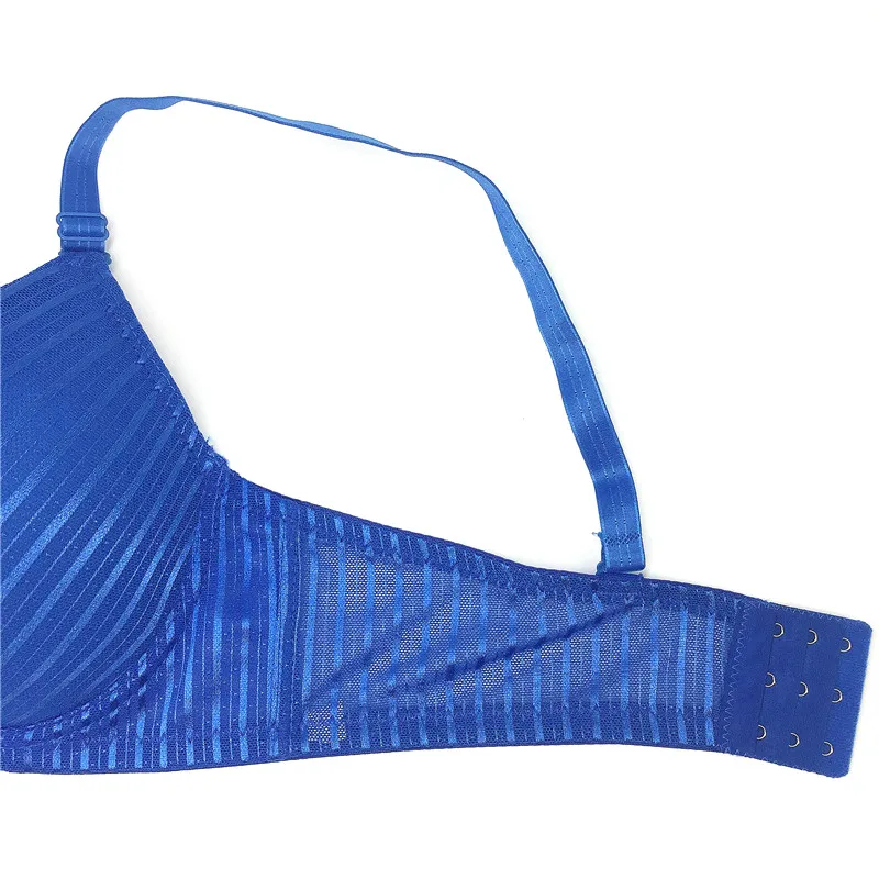 Striped Bra for Big Breasted Sexy Push Up Soutien-Gorge Women Thin Cup Bralette Size 40-46 C D Cup Bralette Thin Brassiere Bh
