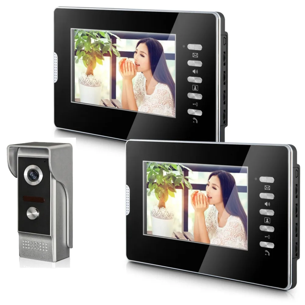 

Yobang Security Video Door Phone Intercom kit 7 Inch LCD Screen Monitor HD Outdoor Doorbell Camera Night Vision For Apartment