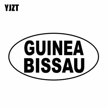 

YJZT 14.8CM*7.7CM GUINEA BISSAU Oval Country Code Vinyl Decal Car Sticker Black Silver C10-01613