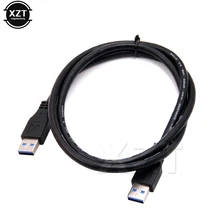 Mais novo USB3.0 Macho Para Macho Cabo 1 m 1.5 m Cabo de Sincronização de Transferência de Dados USB 3.0 M/M todo