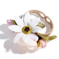 Ткань розы браслет геометрический разнообразие атмосферу Браслеты для Для женщин Дамы Свадебные украшения пеньковая веревка браслет