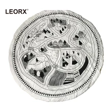 Круглый ковер лес Карта Дизайн портативный детский Пол игры коврики для ползания пол одеяло для Новорожденные малыши