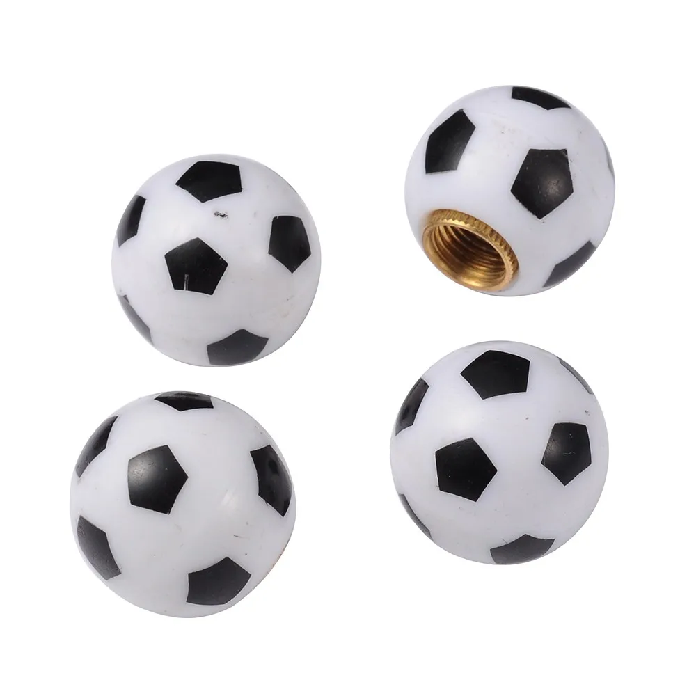 4 pezzi CALCIO SOCCER BALL Tappi Valvola Per Auto Auto Moto Camion-NUOVO