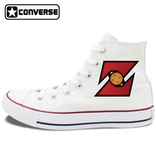 Design Converse Chuck Taylor Shoes Dragon Ball Z Anime Flat Skateboarding Shoes Unisex High Top White Black Canvas Sneakers