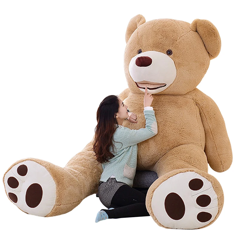 Baratos 100 cm 200 cm oso de peluche gigante americano juguetes de peluche Piel de oso de peluche Popular cumpleaños y regalos de San Valentín para el juguete del chico de las niñas