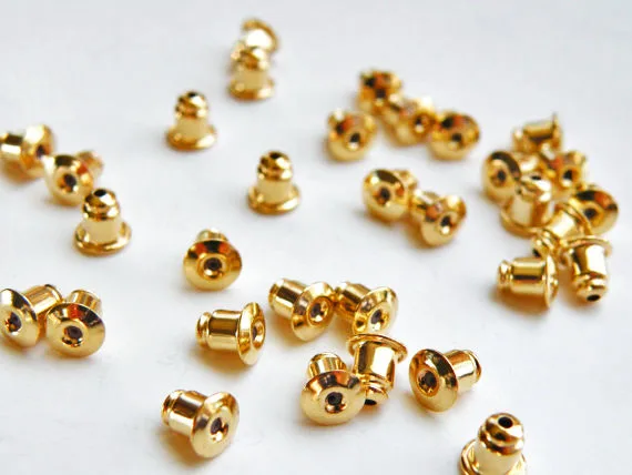 Серебро тон пуля клатч задние части ствола Earnuts серебро латунь для фурнитура|earring