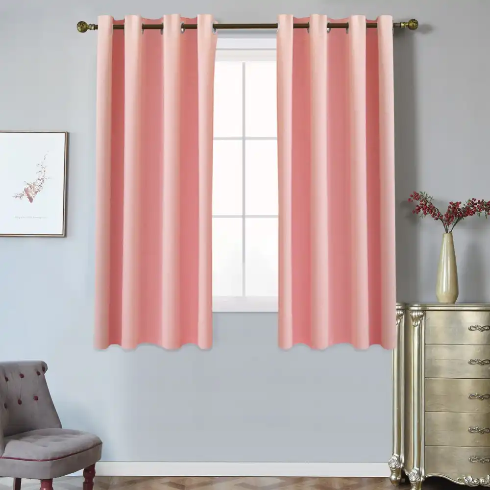 Lozujoju Short Solid Curtains For Living Room Windows Modern Drape
