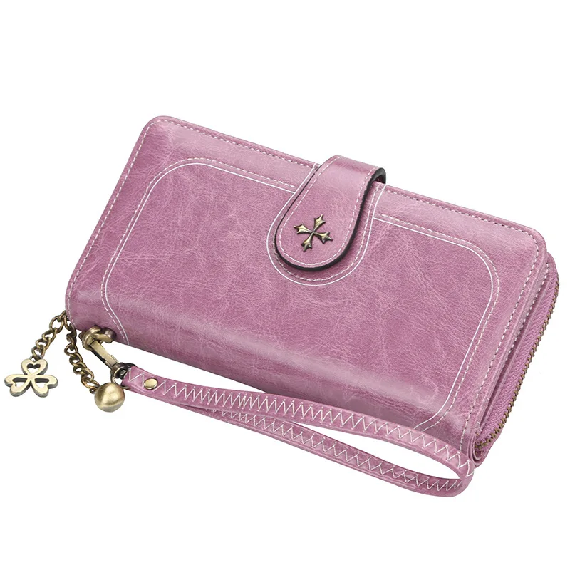 

New Women Pu Leather Wallets Female Long Hasp Purses Woman Large Capacity Wallet Zipper Purse Phone Wallet Cards Holders Clutch