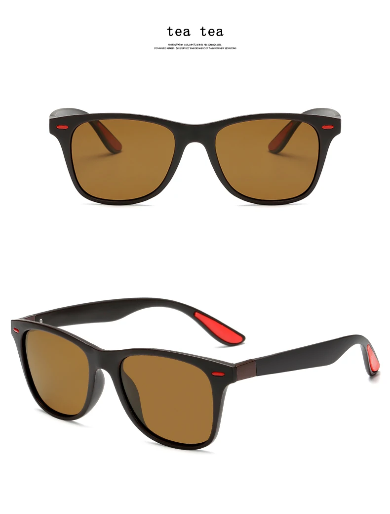 Дизайн Ультралайт TR90 поляризованные солнцезащитные очки для мужчин и женщин вождения квадратный Стиль Солнцезащитные очки Мужские защитные очки UV400 Gafas De Sol