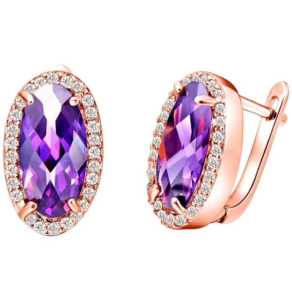 Горячие продажи женщин Изысканная Роза GD посеребреная фурнитура серьги ювелирные изделия, Хрустальная мозаика большое разнообразие форм, 925 серебро