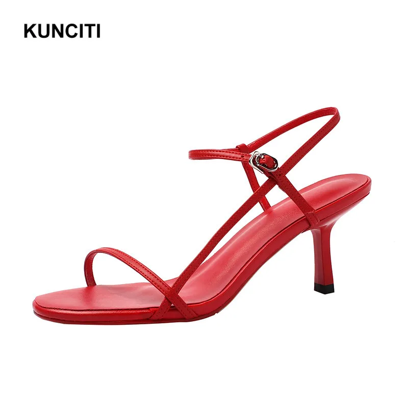 

2019 Genuine Leather Sandals Women High Heel Gladiator Ladies Shoes And Sandals Female Sexy Dress Shoes Top Quality X950