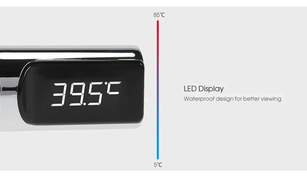 Светодиодный дисплей бытовой водный термометр для душа самогенерирующий Электрический измеритель температуры воды монитор для ухода за ребенком