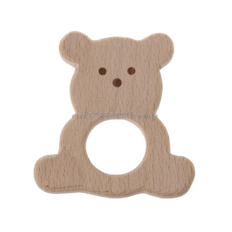 

Handmade Baby Teethers Mom Feeding Natural Beech Wooden Teether Baby Chew Toy Drop shipping