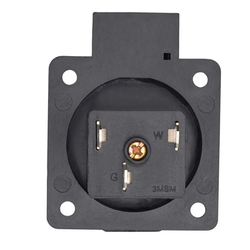 Universal 15A 20A America Outdoor Waterproof Industry Power Outlet L5-15R L5-20R US Wiring Receptacle Socket Black IP44 125V