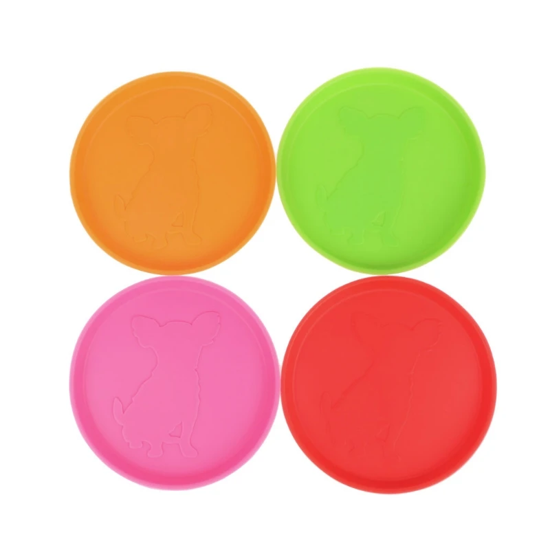 

Pet Outdoor Training Rubber Flying Discs Dog Interactive Toy Tooth Resistant Random Color W215