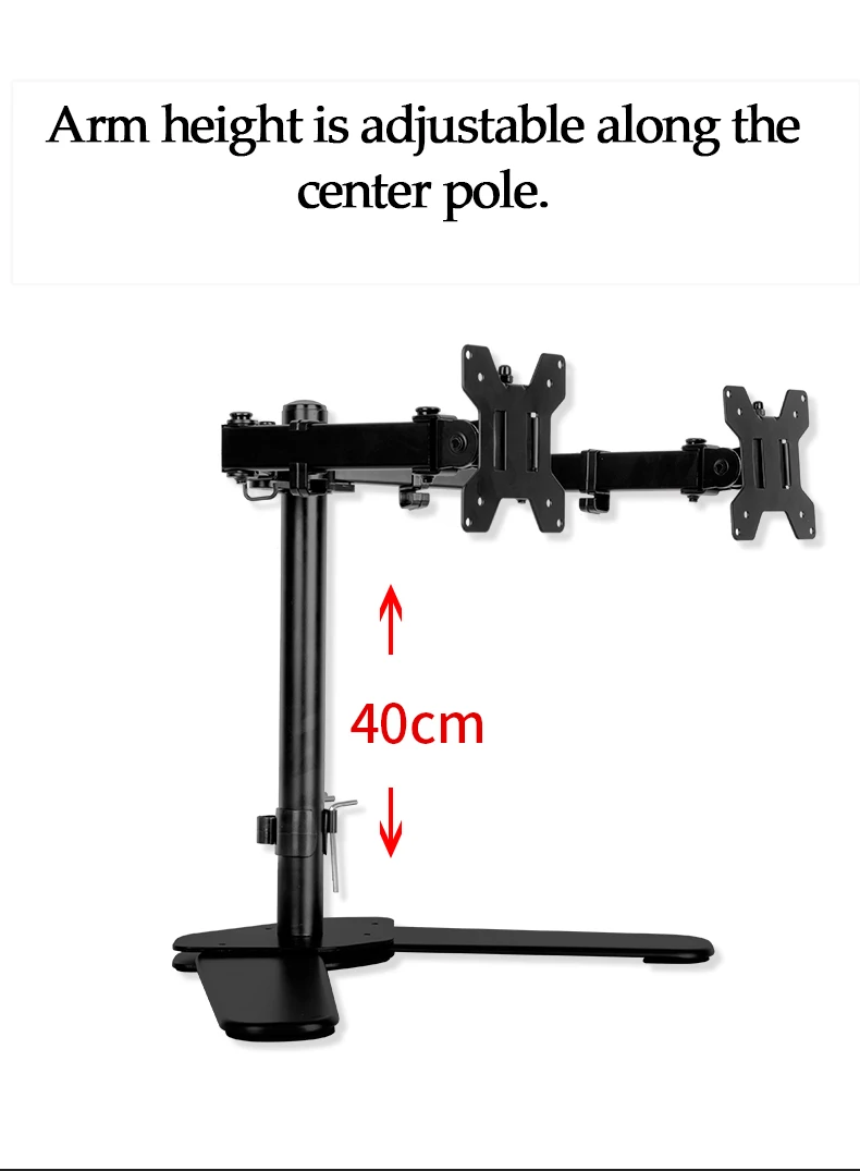 10-27 дюймов полный движения двойной монитор настольная подставка Двойные руки 360 градусов монитор крепление поворот компьютерный экран Регулируемый Настольный держатель