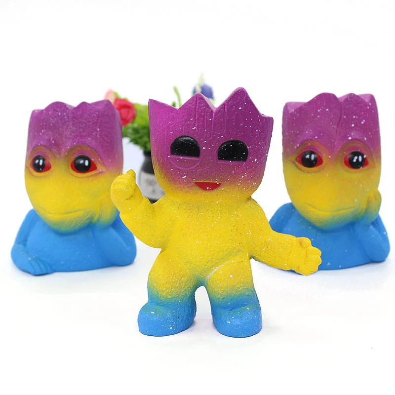 

Jumbo Guardians of The Galaxy Avengers endgame tree man Squishies Slow Rising Toy Cream Straps Scented Squeeze 13*11CM