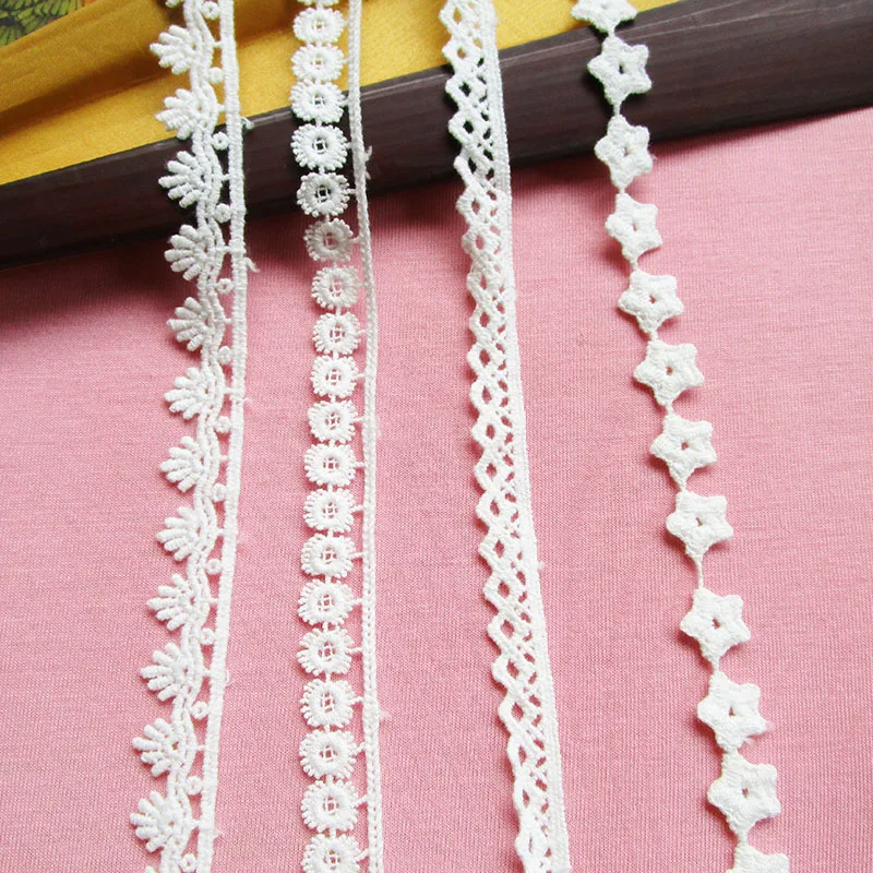 Tela de costura para manualidades de Lolita, algodón, cinta de encaje de ganchillo, accesorios hechos a mano, 2 yardas - AliExpress Hogar y jardín