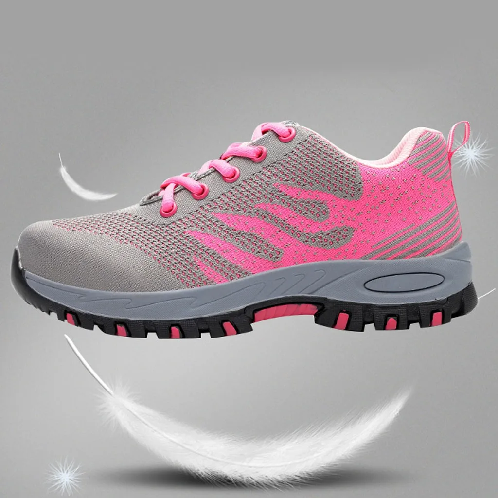 

2019 Women Sport Sneakers Women's Steel Toe Work Shoes Safety Shoes Breathable Casual Construction Shoes