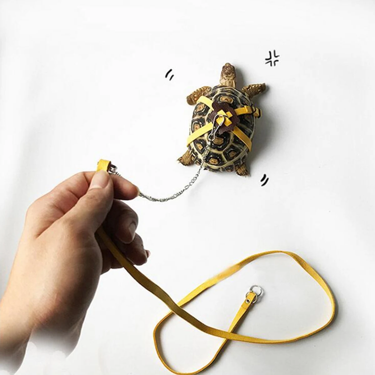 

Adjustable Soft Leather Tortoise Lizard Leash Outdoor Reptiles Pet Walking Training Harness Small Animals Supplies 3 Colors