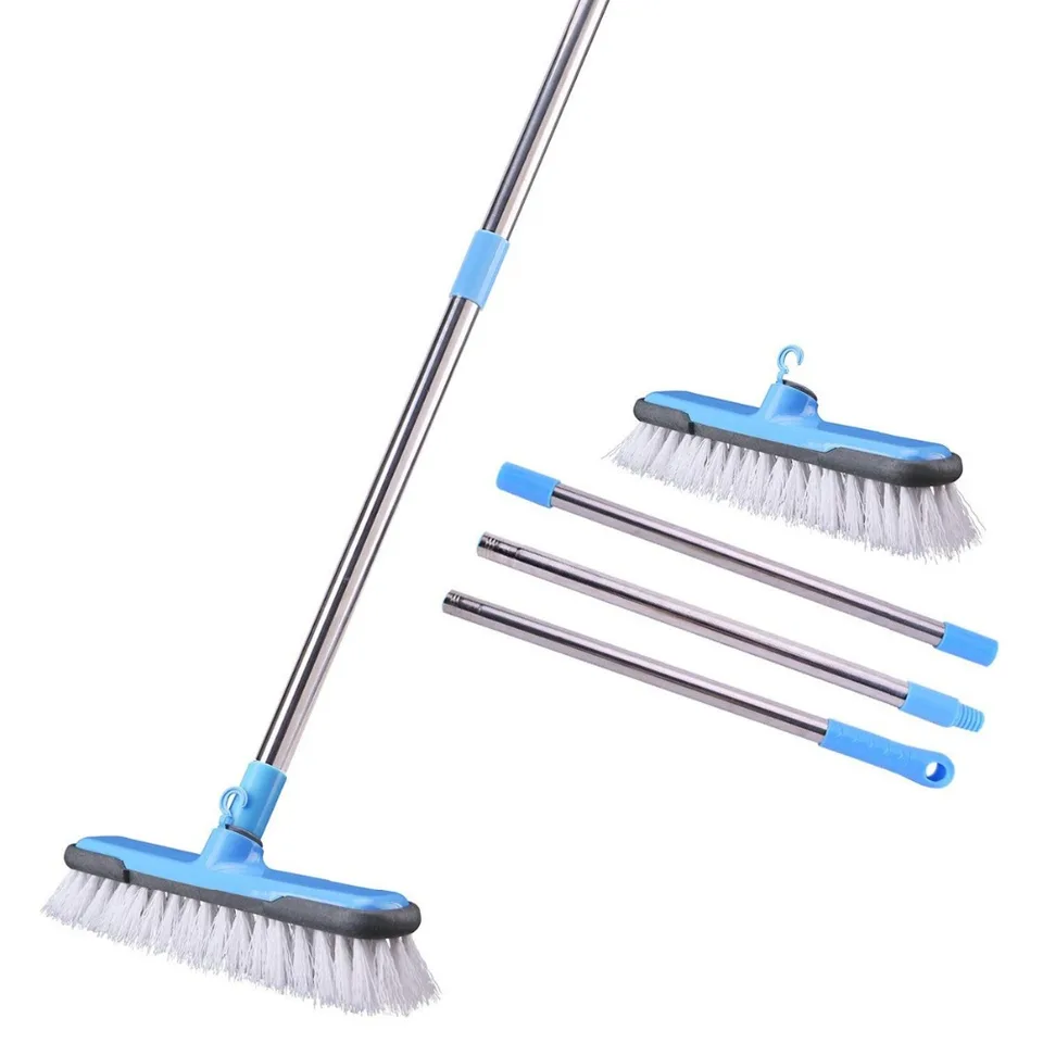 Floor Scrub Brush With Adjule Long Handle Stiff Bristle Grout Stiff Bristle Grout