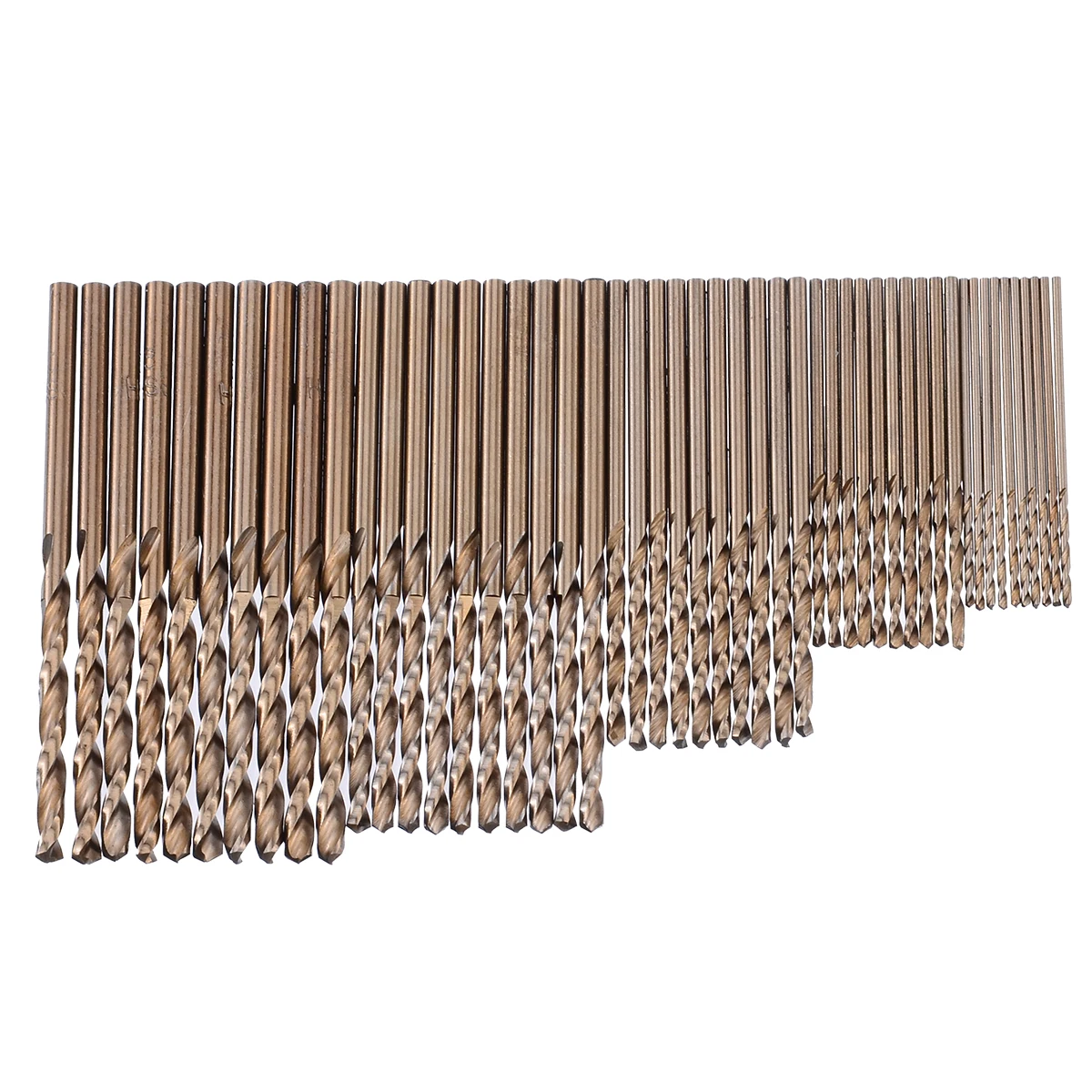 50pcs/set M35 Material Cobalt Drill Bits Set 1/1.5/2/2.5/3mm Size Drill Force Tool For Hardened Steel Cast Iron Drilling Tool
