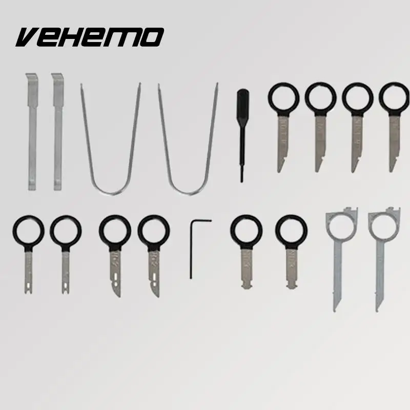 

Vehemo 20Pcs Red Professional Car Auto Van Radio CD Removal Key Tool Kits Set