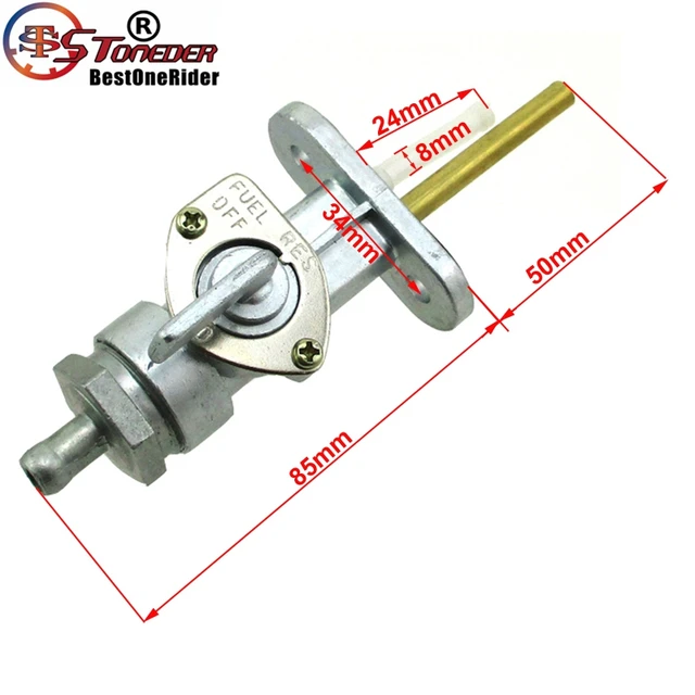 STONEDER Gas Fuel Petcock Switch Tap Valve For Yamaha 498-24500-00 AT1 AT1M AT2M CT2 RT3 IT175 IT250 DT 125 360 400 IT400 XT500