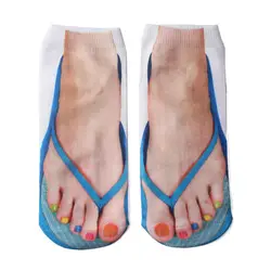 Несколько Цвета Harajuku Стиль 3D носки Для женщин носки с принтом Повседневное Charactor шлепанцы носки Укороченные носки унисекс