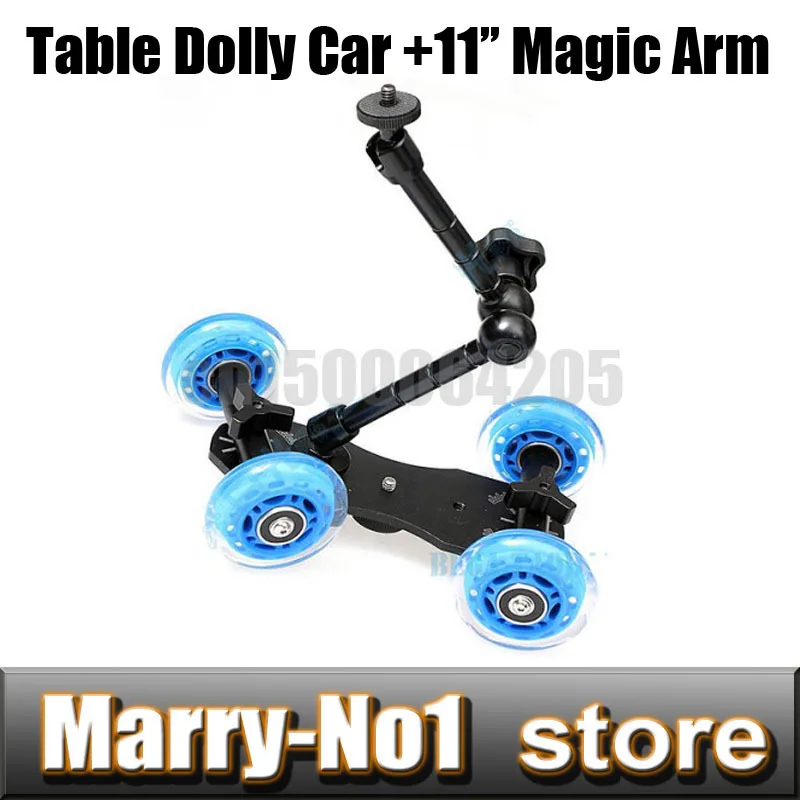 Nuovo Mini Desktop Camera Ferroviarie Tabella Car Dolly Car 7 "Pollici Di Articolazione Magia Braccio Per Canon 5D2 60D 7D 550D 5D3 60D 1Dx 350D 450D