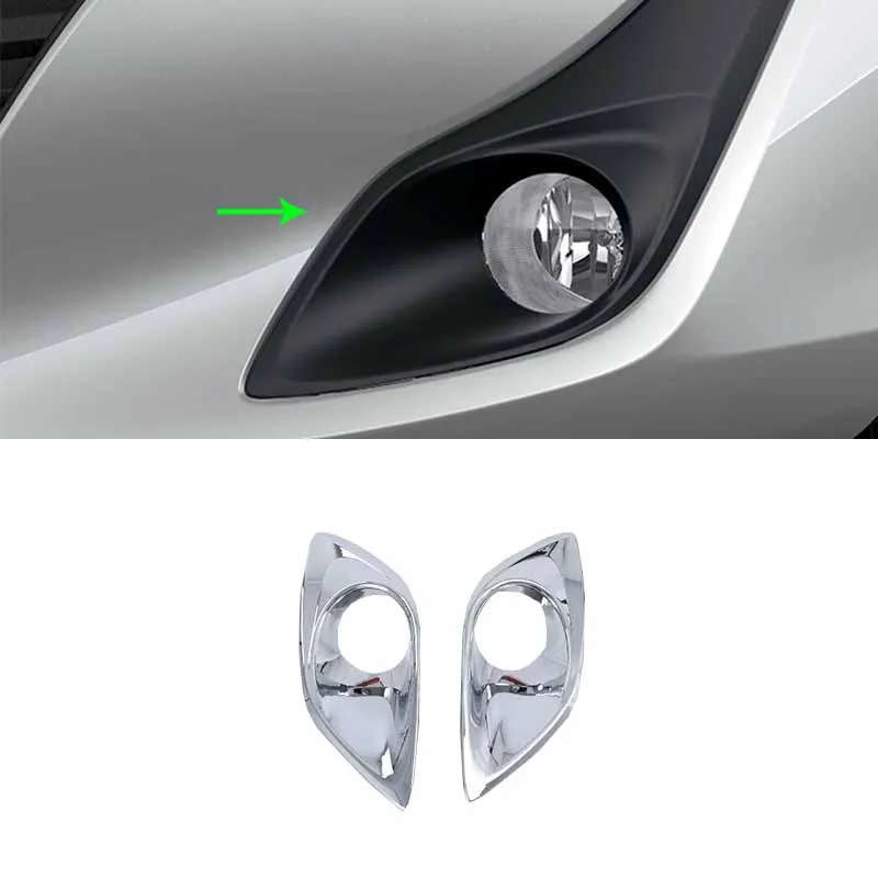 Car Accessories Exterior Decoration Abs Chrome Front Fog Lamp Light