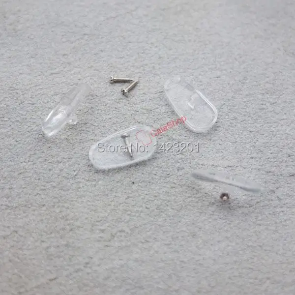 

200 pcs / Lot Sunglass Glasses Silicone Eyeglass Nose Pads Oval Screw-On