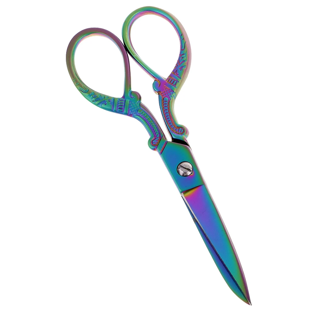 Handicraft Stainless Steel Vintage Sewing Scissors Embroidery Fabric Dressmaking Shears for DIY Crafts Cut Tools