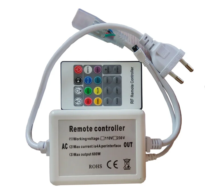 AC 110 В 220 LED RGB 20Key RF пульт дистанционного управления 600 Вт для SMD 5050 3528 ленты огни