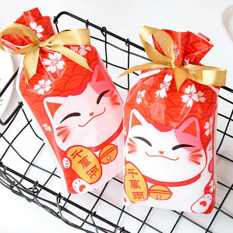 Пакет конфет Happy Fortune Cat 500 шт. 23*15*6 см пластиковые подарочные пакеты для печенья